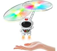 CHITHARA Flying Astronaut Toy with Colorful LED Lights, Hand Controlled Spinning Propeller, Kids Interactive Space Theme