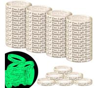 Chitidr 100 Pcs 7 Halloween Christian Bracelets Let Your Light Shine Matthew 5: 16 Bible Verse Christian Wristbands Glow in the Dark Bracelets Silicone Bracelets Bulk for Adults Teens Party Favors,