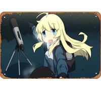 Chito, Yuuri, Girls' Last Tour Anime Poster Home Wall Art Decoration Retro Metal Tin Sign 8x12 inch