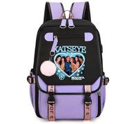 Chitoldeder K Pop KATSEYE Large Sized Leisure Backpacks School Bag Teen Student Girls Boys 46cm x 29cm x 16cm Travel Luggage Rucksack Children's Schoolbag Waterproof for Kids (color 4)