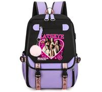 Chitoldeder K Pop KATSEYE Large Sized Leisure Backpacks School Bag Teen Student Girls Boys 46cm x 29cm x 16cm Travel Luggage Rucksack Children's Schoolbag Waterproof for Kids (color 5)