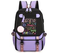 Chitoldeder K Pop KATSEYE Large Sized Leisure Backpacks School Bag Teen Student Girls Boys 46cm x 29cm x 16cm Travel Luggage Rucksack Children's Schoolbag Waterproof for Kids (color 1)