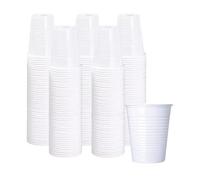 Chitra Trading Uk 1000 White Plastic Vending Cups 7oz - Reusable & Disposable Drinking Cups for Water, Coffee, Tea & Cold Drinks - Durable, Food-Grade Cups Ideal for Office, Events & Catering