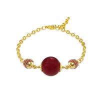 Chitshakti Rudraksha Rakhi for Brother | Sacred Ruby Onyx Rakhi with Panchmukhi Rudraksha Beads | Traditional Rakhi Bracelet for Brother
