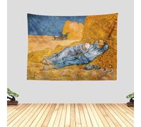 Chitteri Vincent van Gogh Noon - Rest from Work (1890) Hanging Tapestry 60''X45'' Polyester Wall Art for Home Decoration