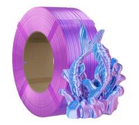 Chitu Systems 3D Printer Filament Refill Without Spool 1.75mm, Silk Dual Color Hot Pink Blue 1kg/2.2lb Suitable for Bambu Lab Reusable Spool