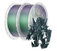Chitu Systems Conjure Chameleon PLA 3D Printer Filament, Shiny Galaxy Blue/Green/Purple/Gold 1.75mm Filament, Changing Color with Light, 1kg/2.2lb (Y-Galaxy Green-2kg)