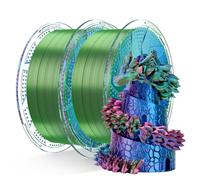 Chitu Systems Conjure Silk PLA 3D Printer Filament, 1.75mm Tri-Color Filament, Silk Hot Pink Blue Green PLA 3D Printing Filament 2KG/4.4lb (C-Silk PLA-Hot Pink Blue Green-2kg)