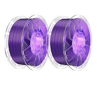 Chitu Systems Conjure Silk PLA 3D Printer Filament 2KG/4.4lbs, 1.75mm Dual Color Filament, +/-0.02mm Precision, Silk 3D Printing Filament, Black Purple