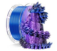 Chitu Systems Conjure Tricolor Silk PLA Filament, Black-Blue-Purple Filament, Diameters 1.75±0.02 mm 3D Printer Filament 1KG/2.2lb