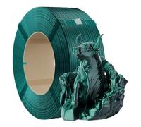 Chitu Systems Refill Filament 1.75mm 1kg/2.2lb, Silk Christmas Dual Color 3D Printer Filament No Spool Dimensional, Suitable for Bambu Lab Reusable Spool, Black Dark Green