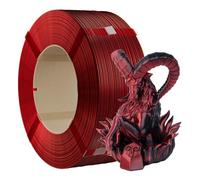 Chitu Systems Refill Filament 1.75mm 1kg/2.2lb,Silk Dual Color 3D Printer Filament No Spool Dimensional, Suitable for Bambu Lab Reusable Spool, Black Red, Black Red