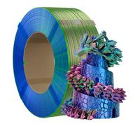 Chitu Systems Refill Filament 1.75mm 1kg/2.2lb,Silk Tri-Color 3D Printer Filament No Spool Dimensional, Suitable for Bambu Lab Reusable Spool, Red Blue Green