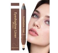 Chiura Shadow Liner 2-in-1 Eyeliner & Eyeshadow Duo, 2-in-1 Eye Makeup Eyeliner + Eyeshadow, Smudge-Proof & Waterproof Eye Shadow Stick Makeup, Smooth and Easy to Color, 30s Quick Glam (Bronze)