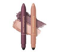 Chiura Shadow Liner 2in 1 Eyeliner Eyeshadow, Inelaborate Eye Shadow, Shadow Liner 2-In-1 Eyeliner & Eyeshadow, 2-in-1 Eye MakeupEyeliner+EyeshadowSmudge-Proof & Waterproof (2 PCS A)