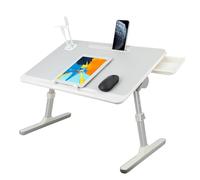 Chiusuet Laptop Stand For Bed, Laptop Table Desk Bed, Sofa, Lap Tray With Legs, Work, Reading, Breakfast, Laptop Lap Desk Accessories, Drawer, Phone, Book And Tablet Stand, Lapdesk