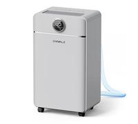 CHIVALZ 12L/24H Dehumidifiers for Home, Bedroom & Bathroom, LED Display and 24H Timer, Interior Dehumidifier with Automatic Defrosting, 2L Water Tank & Drainage Hose, Grey, 1 Pack+3 Modes