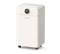 CHIVALZ 12L/24H home dehumidifier for bedroom & bathroom, white 1 pack with LED display, 24H timer and 2L water tank plus drainage hose