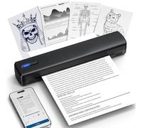 CHIVALZ Bluetooth Thermal Printer Support for 8.5"x11" US Letter, Inkless Compatible with Android, iOS, Laptop(White),Includes 20 Sheets of Thermal Paper