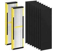 CHIVALZ FLT4825 Filter B Replacement for Guardian, True HEPA Replacement Filter, Compatible with Guardian Air Purifier AC4825 AC4300 AC4800 AC4900 AC4850, 2 H13 Hepa Filters + 8 Carbon Filters