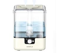 CHIVALZ Humidifier for Bedroom, 6L Cool Mist Top Fill Humidifiers for Baby Nursery and Plants, Up to 50 Hours, 26dB Quiet, Nightlight, Oil Diffuser for Large Room Bedroom, Light Yellow, 1 Pack