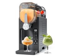 CHIVALZ Slush Machine, Frozen Drink Machine, No Ice Needed, 12H Pre-Scheduling, LED Display, Self-Cleaning, Makes Slushies, Milkshakes, Frappés & Cocktail, AD03, Black, 6 Preset Programs +1 Pack