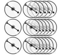 Chivao 20 Sets Clear Spinners with Rotating Arrows Round Erasable Plastic Game Wheel for Classroom Party Prizes (4 x 4 Inch)