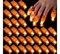 Chivao 200 Pcs LED Finger Lights Mini Finger Flashlights Light up Ring Sticks for Adults Glow in The Dark Party Favors Birthday Rave Party Supplies (Orange)