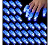 Chivao 200 Pcs LED Finger Lights Mini Finger Flashlights Light up Ring Sticks for Adults Glow in The Dark Party Favors Birthday Rave Party Supplies (Blue)