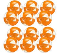 Chivao 24 Pcs Orange Beach Ball 16 Inch Inflatable Glitter Large Beach Ball Swimming Pool Floatable Confetti Decoration for Summer Hawaii Luau Party Favor