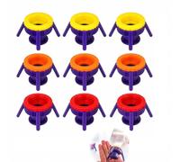 Chivastor 9Pcs Milk Bottle Top, Milk Bottle Holder Upside Down Dispenser Caps for Kitchen and Bathroom Organisation, Reusable Tops in Three Sizes, Red Orange Yellow Colour Set of Nine Pieces