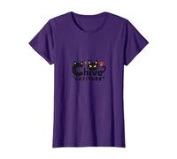 Chive Catitude: Sassy Cat Lover Design with Paw Prints T-Shirt, Women, Purple, 3XL