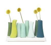 Chive - Pooley 2, Ceramic Flower Vase, 8-Tube Shape (Chartreause)