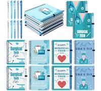 Chivertion 40 Pcs Happy Surgical Tech W ifts Bulk Items Surgical Tech Week Spiral Notebooks with Ballpoint Pens Technologist Gifts for Hospital Doctor Office Holiday Supplies