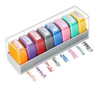 Chivertion 8 Pcs Spanish Teacher Stamps for Classroom Self Inking Grading Stamps Gifts Motivation Teacher Stamp for School Elementary Kid Signature Homework Reward Supplies