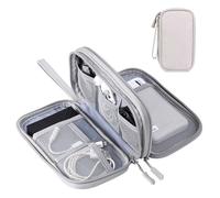 CHIVOLONA Electronic Travel Cable Organizer Pouch,Tech Bag,Portable Electronic Accessories Carry Case,Waterproof Double Layers Pouch for USB Drives,Power Adapter,Charger,Earphones etc,Gray