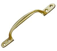 Chivrose Ltd Victorian Window Sliding Sash Pull D Handle - Polished Brass (4" / 100mm)