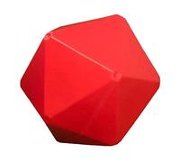 chiwanji Horse Treat Ball Plastic Hexagonal Hay Feeder Ball Boredom for Box or Paddock - red