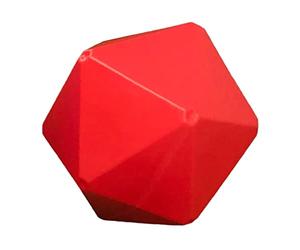 chiwanji Horse Treat Ball Plastic Hexagonal Hay Feeder Ball Boredom for Box or Paddock - red