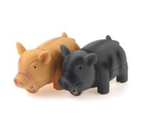 CHIWAVA 2PCS 6.5'' Squeak Latex Dog Toy Pig Grunting Animal Sound Chew