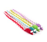 CHIWAVA 4 Packs 15 Inch Long Soft Plush Cat Toys Mice with Rattle Rustle Sound Small Mouse Activity Interactive Toy