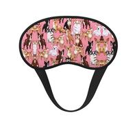 Chiwawas Dog Pink Print Blackout Sleep Mask - Contoured Cup Eye Cover, Perfect for Travel, Meditation, and Nighttime Use