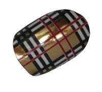 Chix Nails Nail Wraps Chrome Bur berry Check Fingers Toes Vinyl Foils Beauty