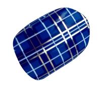 Chix Nails - SCOTTISH Blue Tartan Scotland Flag Chrome Nail Wraps Foils Stickers Decals