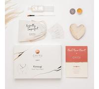 CHIYU Kintsugi kit - Heal Your Heart - Gold Glue - Includes ceramic Heart - Gift Box - Kintsugi Repair Kit - Ivory