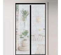 CHIYUNS Magnetic Thermal Insulated Door Curtain 34 x 80 inch, Transparent Door Cover, Keep Warm in Winter Cool in Summer, Self Sealing, Pet and Kid Friendly