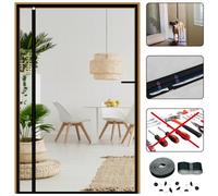 CHIYUNS Reversible Left Right Side Opening Screen Door Mesh Magnetic Closure Heavy Duty, Self Closing Fiberglass Bug Net with Magnet for Sliding Doors & Doorway, Pet Friendly, 30 x 80 inch