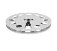 Chiyyak 1/4 7 Inch Empty Tape Reel, Fit for ReVox Studer, Open Sound Tape Reel, 12 Hole, Recording Takeup Reel, Machine Part, Replacement, NAB Hub (Grey)