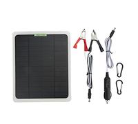 Chiyyak 12V 20W Lightweight Solar Trickle Charger Monocrystalline Dual USB Output Battery Maintenance Device for Boat RV