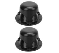 Chiyyak 2 Set Black RV Roof Plumbing Vent Caps, UV Resistant, Lightweight, No Rusting, Expel Sewer Gas for Motorhome Trailer Roof